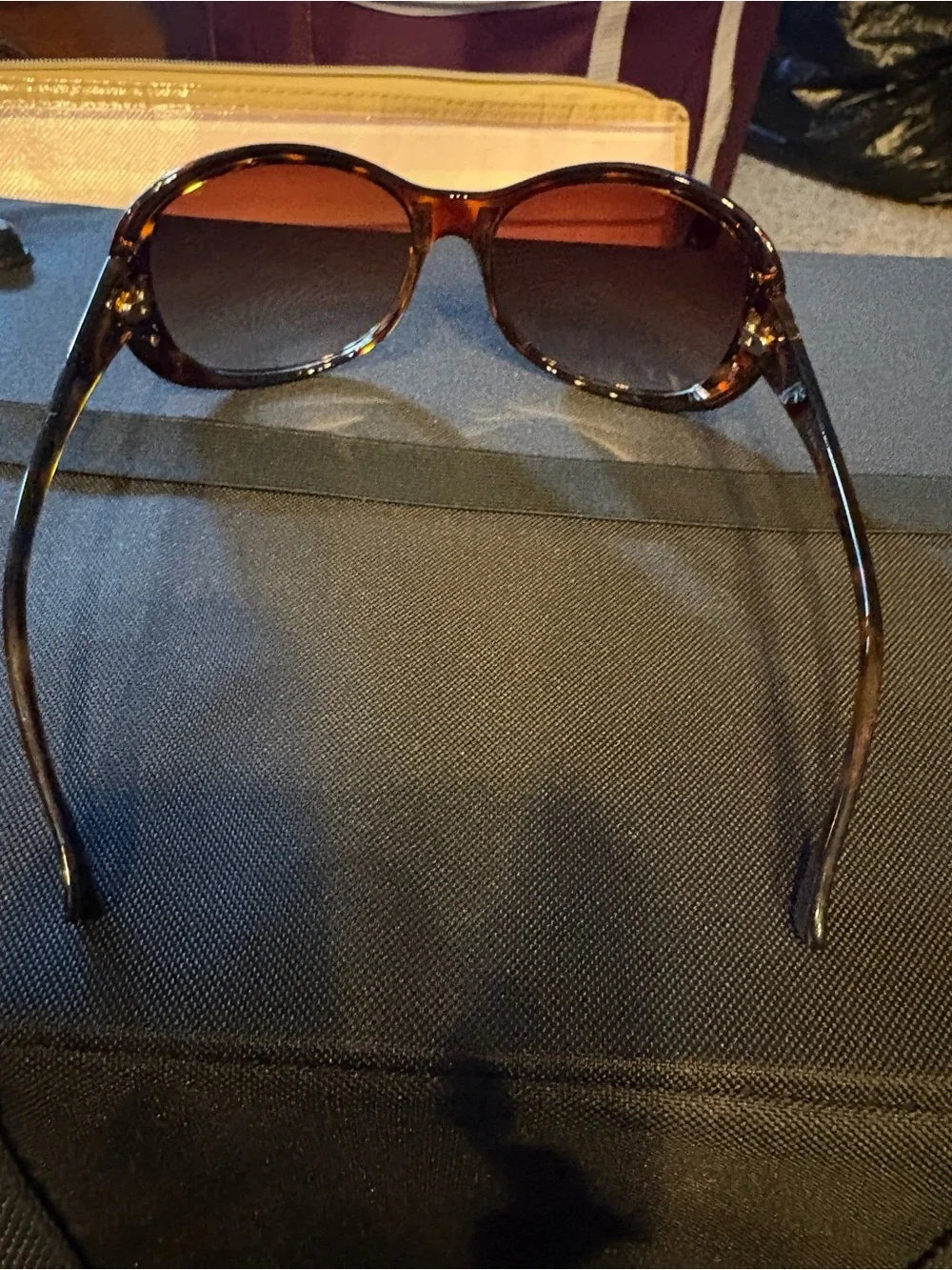 Joan Rivers Tortoiseshell Sunglasses with Brown Gradient Lenses